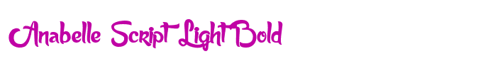 Anabelle Script Light Bold